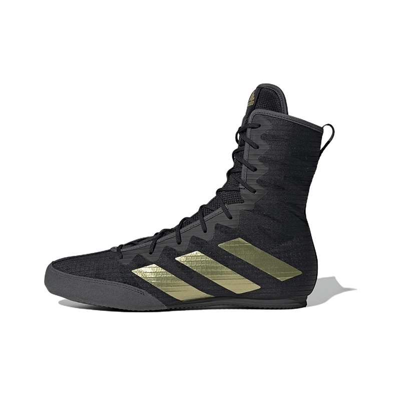 1 Adidas Box Hog 4 - Core Black Gold Metallic Grey - Зураг 1