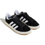 Adidas Grand Court Base 00s - Anti Slip Wear Resistant Low Top Skateboard Shoes Unisex Black - Зураг 4