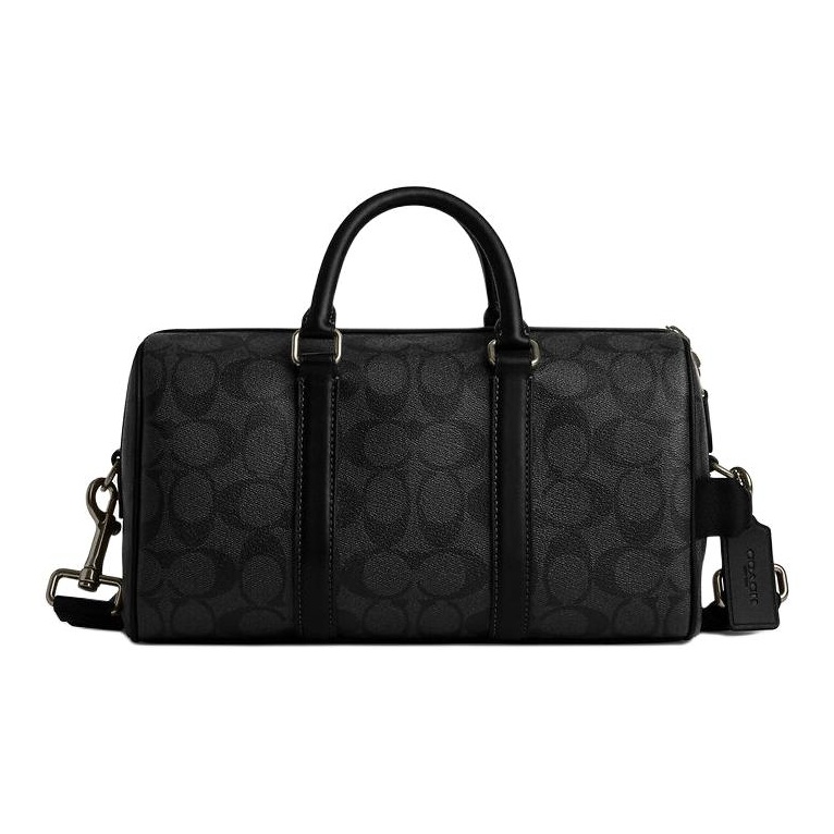 1 COACH - Venturer Signature Coated Canvas With Smooth Calfskin Travel Bag Large Size Men's Black - Зураг 1