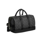 COACH - Venturer Signature Coated Canvas With Smooth Calfskin Travel Bag Large Size Men's Black - Зураг 2