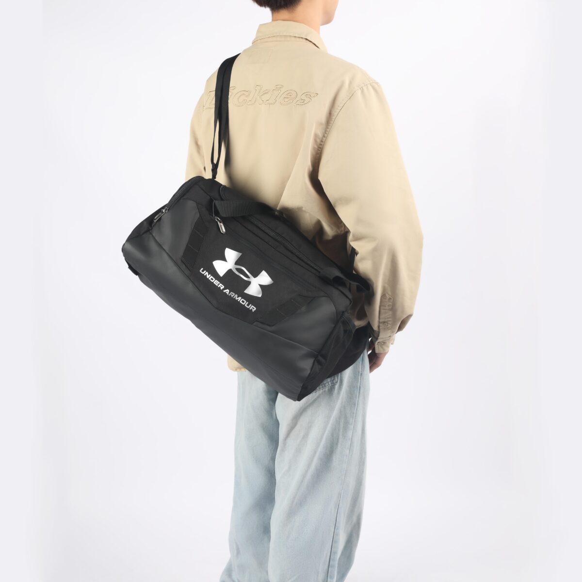 Under Armour - PU Polyester Fiber Sports Bag Travel Bag Crossbody Bag Regular Unisex Black - Зураг 4
