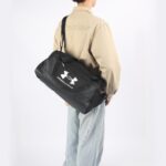 Under Armour - PU Polyester Fiber Sports Bag Travel Bag Crossbody Bag Regular Unisex Black - Зураг 4